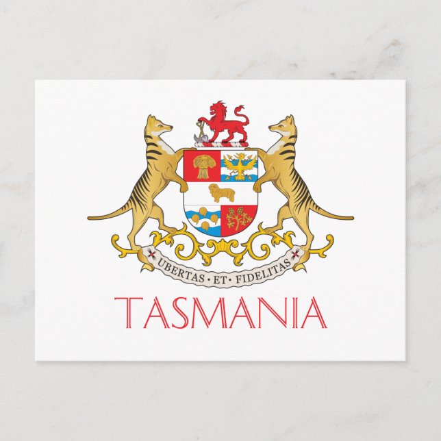 Tasmania-Wappen Postkarte (Vorderseite)