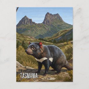 Tasmanian Devil Cradle Mountain Travel Postkarte