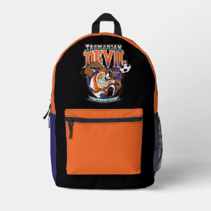 Tasmanian Devil Fußballclub-Abzeichen Bedruckter Rucksack