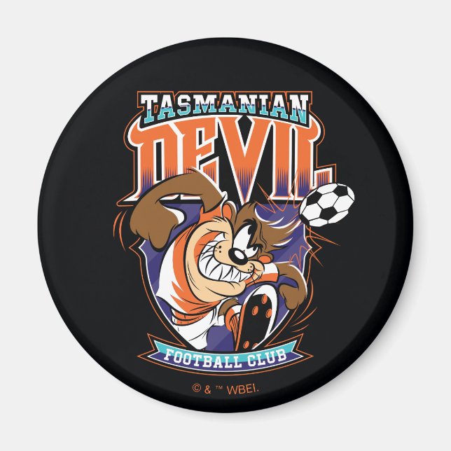 Tasmanian Devil Fußballclub-Abzeichen Magnet (Vorne)
