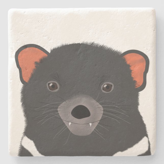 Tasmanian Devil Stone Untersetzer (Vorderseite)