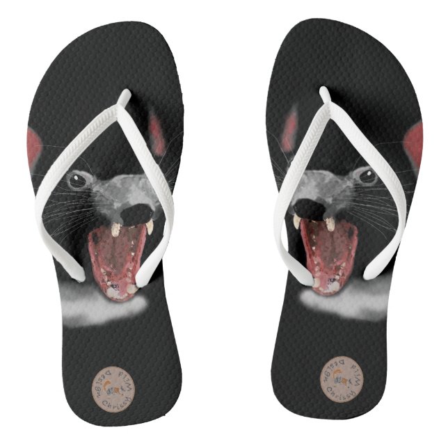 Tasmanian Devil von Chrissy Wild Flip Flops (Fußbett)