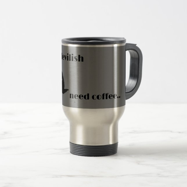 Tasmanian Teufel Kaffee Reisebecher (VorderseiteRechts)