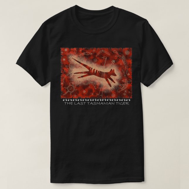 Tasmanian Tiger Cave Art Shirt (Design vorne)