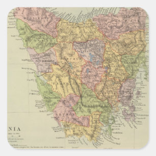 Tasmanien, Fidschi Quadratischer Aufkleber