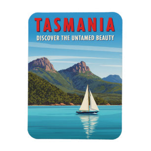 Tasmanien Segelboot Australien Reise Magnet
