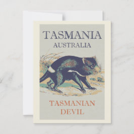 Tasmanischer Teufel, ikonisches Tier Tasmania Aust Postkarte