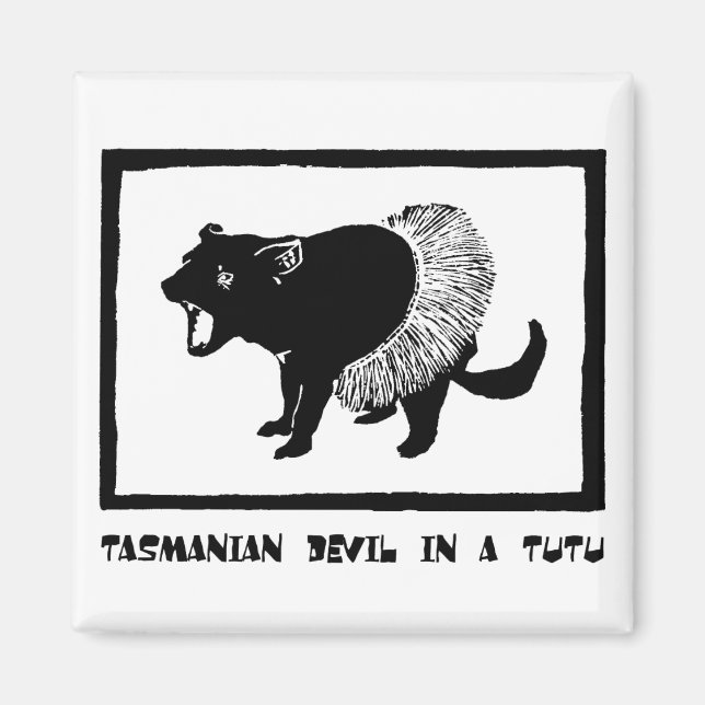 Tasmanischer Teufel in Tutu Magnet (Vorne)