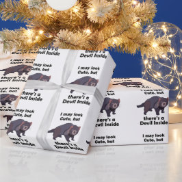 Tasmanischer Teufel Süßer Teufel im Inneren Lustig Geschenkpapier