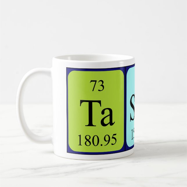 Tasmin Periodenname Tasse (Links)