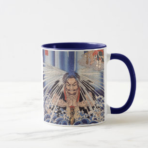 Tasse 滝に打たれる僧, moine de 国芳 dans les cascades, Kuniyoshi