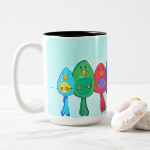 Tasse - 013 - Vögel auf dem Seil