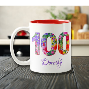 Tasse 100 Jahre Blumenbezeichnung Tasse 100. Gebur