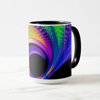 Tasse 108-39 croissant de lune métallique d'arc-en-ciel