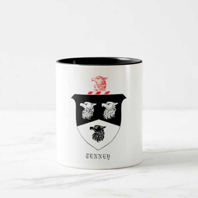 Tasse 11 0z mit Tenney Familienwappen (Mittel)
