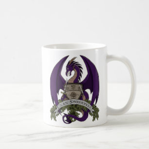 Tasse 11oz des Stonefire Drache-Wappen-(lila