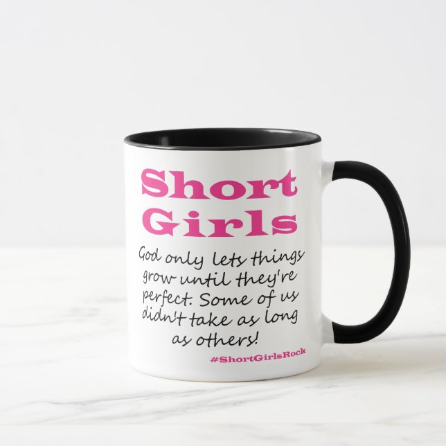 Tasse 11oz noire de filles courtes (Droite)