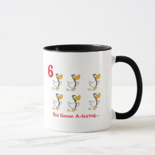 Tasse 12 jours six oies pondeuses