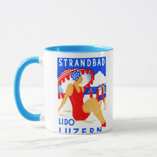 Tasse 1929 Art Déco Strandbad Lido Luzern