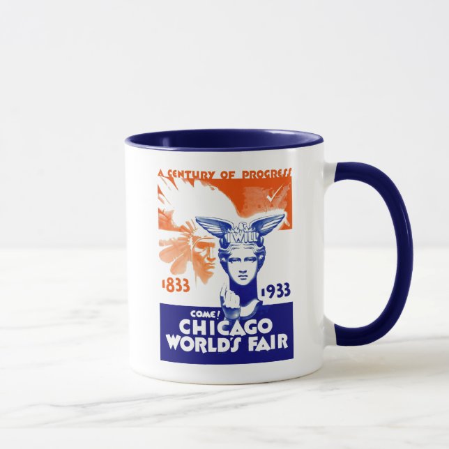 Tasse 1933 Century of Progress World's Fair, Chicago, IL (Droite)