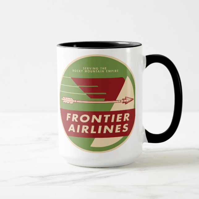 Tasse 1946 de logo de Frontier Airlines de cru (Droite)