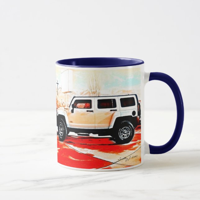 Tasse © 2009 S.J. "de Hummer de coucher du soleil" (Droite)