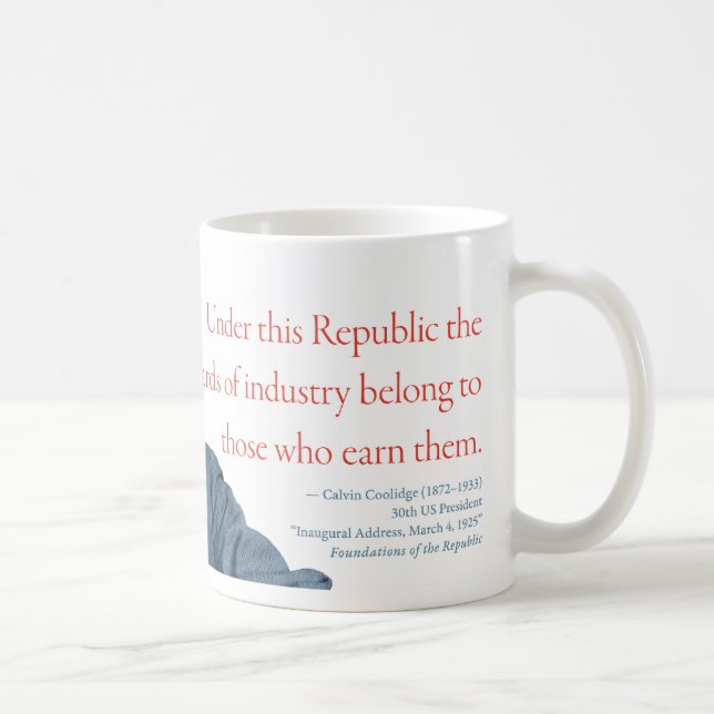 Tasse #20 "récompenses de Calvin Coolidge (Droite)