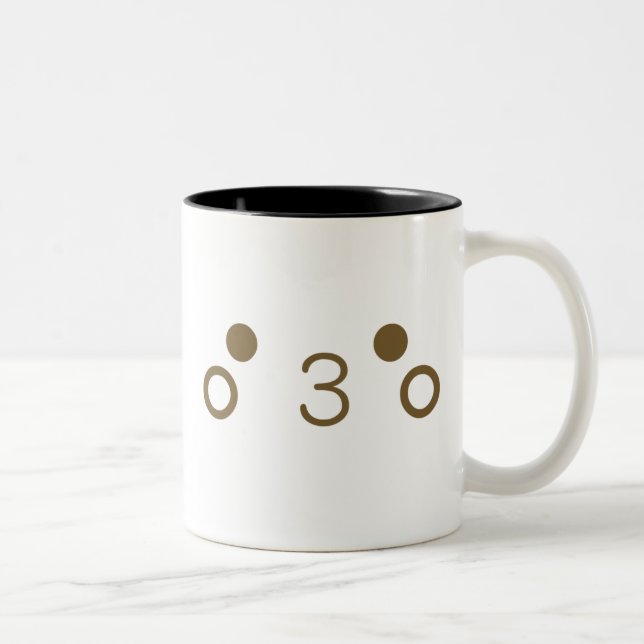Tasse 2 Couleurs かおもじ【kaomoji】collection☆ (Droit)