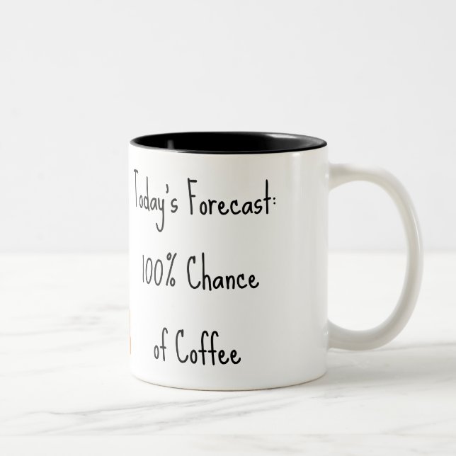 Tasse 2 Couleurs 100% de chance de café-Mug (Droit)