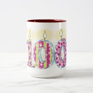 Tasse 2 Couleurs 100e anniversaire "Faites un voeu chaque jour"