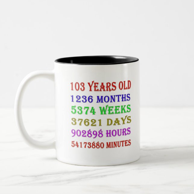 Tasse 2 Couleurs 103e anniversaire (Gauche)