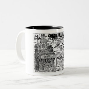 TASSE 2 COULEURS 1886 ANNÉE POUR LES ORGANES CORNISTES
