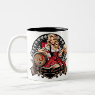 Tasse 2 Couleurs 18e anniversaire - Blonde Dirndl dit Prost Cheers
