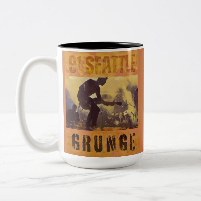 Tasse 2 Couleurs 1991 Seattle Grunge Bands (Gauche)