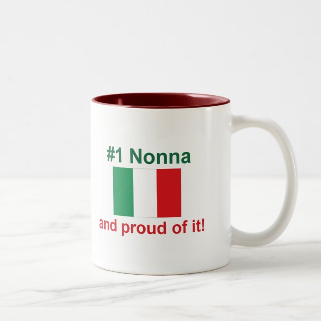 Tasse 2 Couleurs #1 Italien Nonna (grand-mère) (Droit)