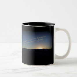 Tasse 2 Couleurs 1 Samuel 15:22 Coucher de soleil Bordure noire