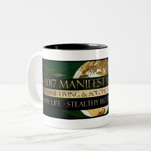 Tasse 2 Couleurs 2017 manifestant votre vie (TM) (Devant gauche)