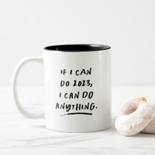 Tasse 2 Couleurs 2020 - Motivation en noir et blanc