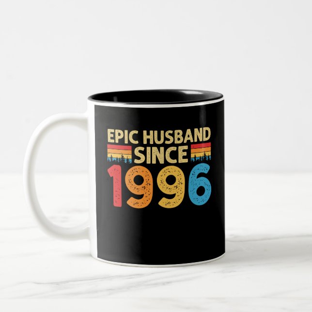Tasse 2 Couleurs 25e anniversaire Mariage Cadeau (Gauche)