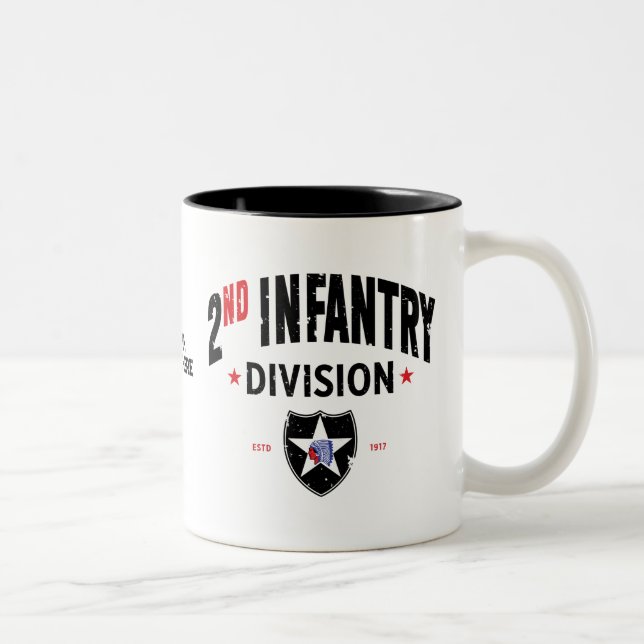 Tasse 2 Couleurs 2e division d'infanterie "Indianhead" en détresse (Droit)