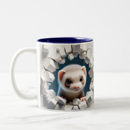 Tasse 2 Couleurs 3D Cute Baby Ferret Hot Cocoa Coffee Animaux