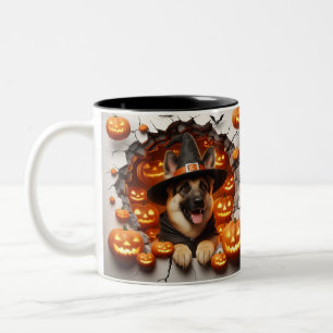 Tasse 2 Couleurs 3D Halloween Dog Breeds Halloween
