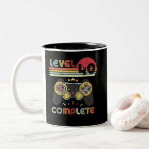 Tasse 2 Couleurs 40e anniversaire niveau 40 Gamer complet 1982