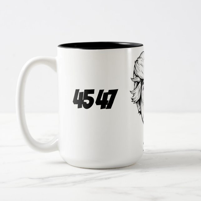 Tasse 2 Couleurs 45 47 Trump 2024 (Gauche)