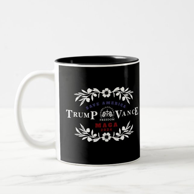 Tasse 2 Couleurs 47 Trump J. D. Vance 2024 (Gauche)