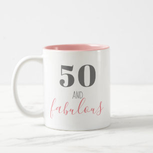 Tasse 2 Couleurs 50 et fabuleuse maman rose Grey