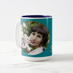 Tasse 2 Couleurs 50 et Fabulous Gold Turquoise Blue Photo Ajouter u