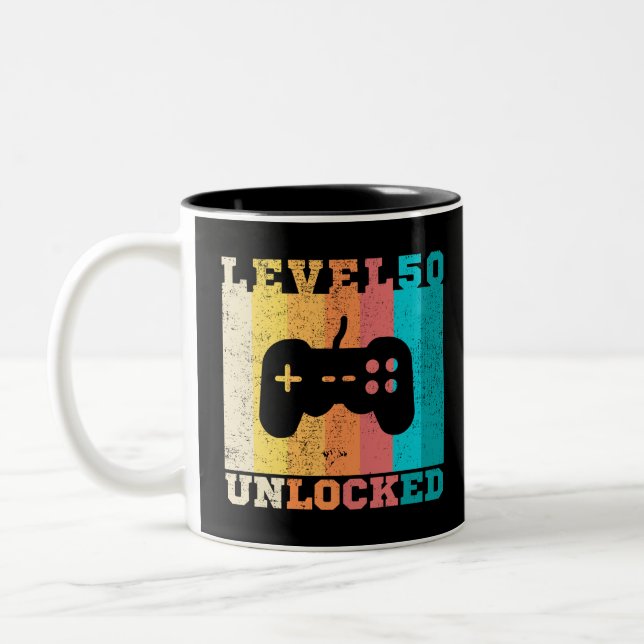 Tasse 2 Couleurs 50e anniversaire niveau 50 déverrouillé (Gauche)