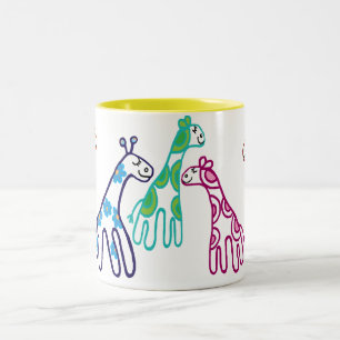 Tasse 2 Couleurs 5 girafes