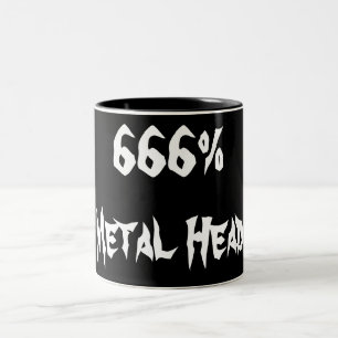 Tasse 2 Couleurs 666%Tête métallique